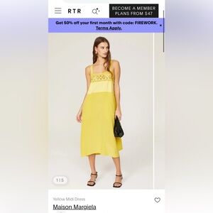Maison Martin Margiela Yellow Halter Sundress